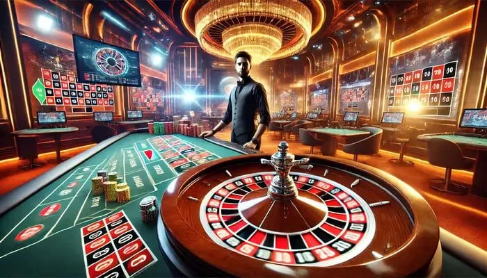 678mmk ဂိမ်းလော်ဘီ Live Casino Baccarat Roulette မြန်မာ Dealer ကစားနေသောပုံ